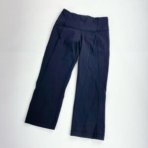 Lululemon wide mid rise straight leg cropped slit back leggings, vintage